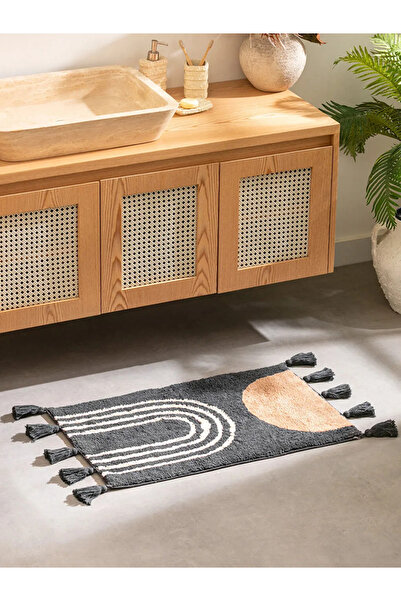 LC Waikiki LCW HOME Antrasit Püsküllü Banyo Paspası 50x80 Cm