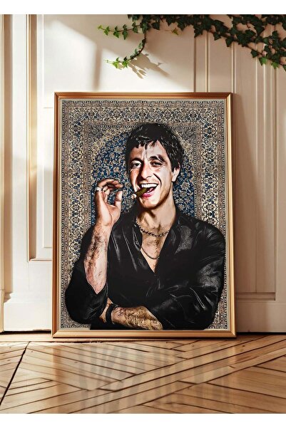 Huca İran Halısı & Tony Montana Poster - Persian Blue Rug Scarface - Vintage ...