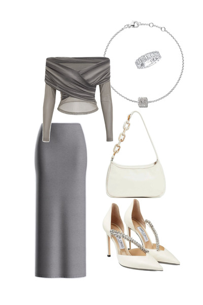 Aven GRİ SATEN ETEK