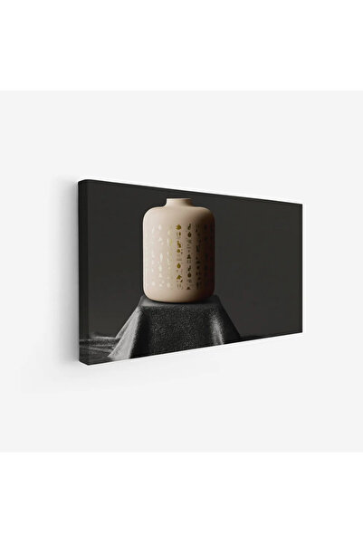 Tajridhome لوحة فخار - وعاء مزخرف - خلفية داكنة - أنيق - لوحات فنية مودرن - ل...