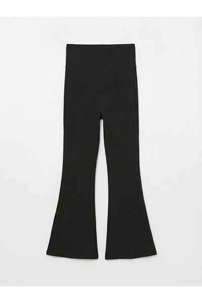 LC Waikiki Black High Waist Flared Women's Leggings