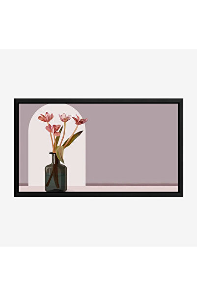 Tajridhome لوحة زهور - مزهرية أنيقة - ألوان دافئة - هادئ - لوحات فن عصري - لو...