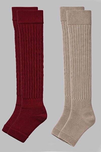 COTENCONCEPT زوجان من الجوارب المطاطية فوق الركبة بدون أصابع، مصنوعة من القطن...