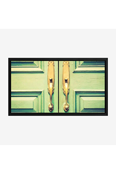 Tajridhome Door panel - Gold handles - Light green color - Calm - Modern art ...