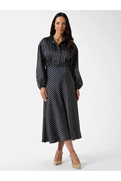 Guess Fatou Long Sleeve Women Blue Dress 6Rgk467430A-Pmbv