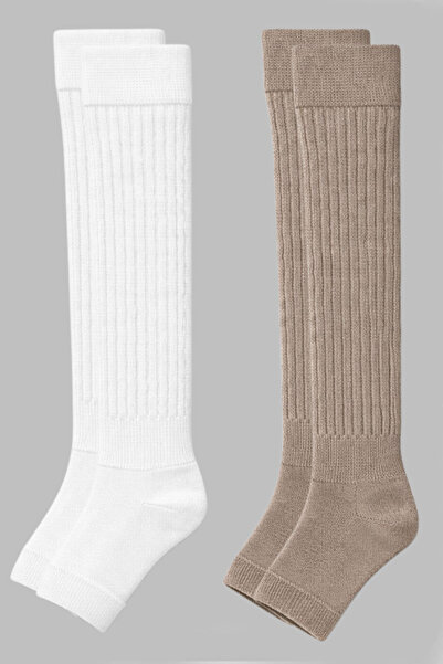 EFFE 2 чифта еластични чорапи до коляното без нос, изработени от памучна смес