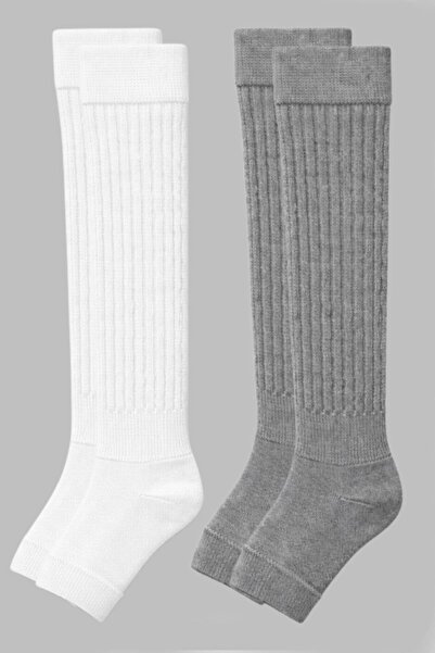 EFFE 2 Pairs of Toeless Elastic Over-The-Knee Basic Cotton Leggings