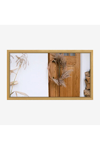 Tajridhome لوحة طبيعة هادئة - باب خشبي - ألوان دافئة - هادئ - لوحات طبيعة - ل...