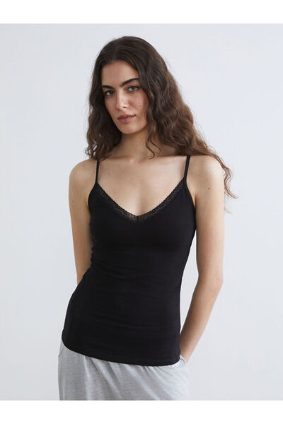 LC Waikiki Sparkling Choices V Planting Lace Detailed Strappy Women's Undersh...