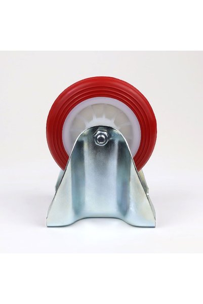 FIRINCIDEPOM 80 mm Red Industrial Wheel (Without Brake) - Heavy Duty