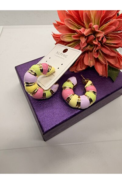 XUPING JEWELRY Lollipop Model Colorful Mineral Steel Earrings