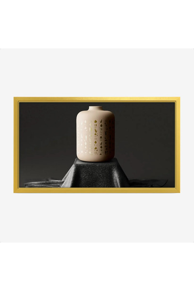 Tajridhome لوحة فخار - وعاء مزخرف - خلفية داكنة - أنيق - لوحات فنية مودرن - ل...