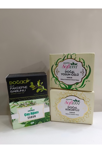 Softem مجموعة صابون متنوعة من 4 قطع (للبشرة الدهنية)
