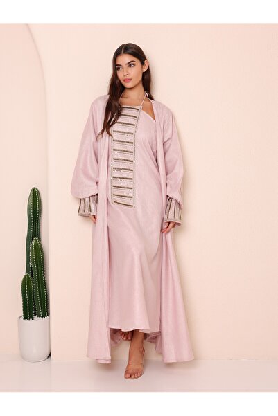 IKKXA طقم مكون من قطعتين بتفاصيل خطوط ترتر فاخرة