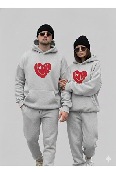 WOODROFFE Dear Lover Combination 2 Sets 4 Pieces Printed Bottom Top Hooded Ov...