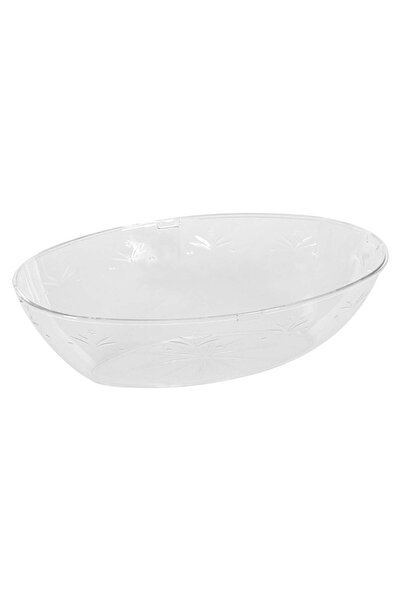 OEM Oval Transparent Plastic Serving Platter 29x18.5x8.5cm