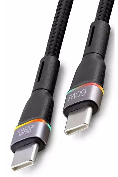 Zipax Oppo A33 A54 A55 A72 A73 A74 A76 Şarj Kablosu Type-C to TypeC 60W RGB H...
