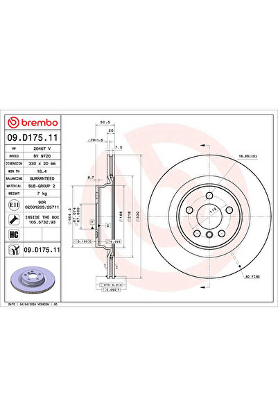 Brembo Disc Frana Bmw 1/2 Gran/X2 Mini Mini Clubman/Mini Countryman