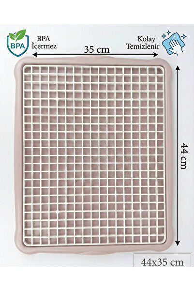 Mikasso Tezgah Üstü Bulaşık Süzmatik 44x35 cm Kurutma Matı Tabak Bardak Süzge...