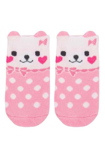 OEM Sosete Bebe Roz Albe Buline Animal 0-6 Luni