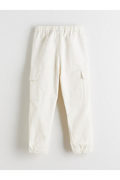 LC Waikiki LCW Kids Бежови панталони с еластична талия за момчета