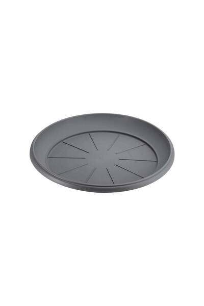 OEM Farfurie Ghiveci Flori din Plastic Antracit Ø20x2.8cm