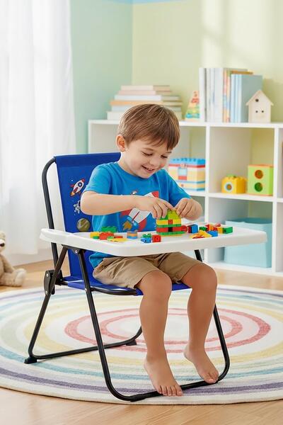 Exent Kids 2–6 Yaş, Uzay Yolu Katlanır Oyun Aktivite Masası, Tak-Çıkar Masa i...