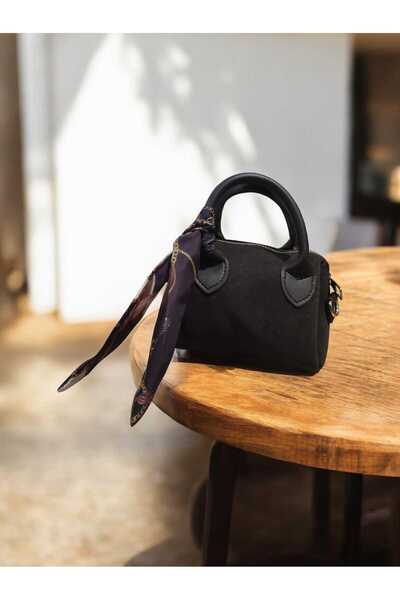 Tibetco Kahverengi süet kadın kol el çantası