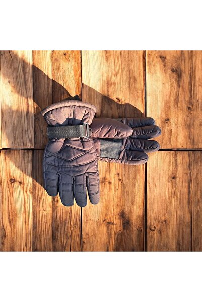 SHUDELOVE Kadın İçi Polarlı Su Geçirmez Standart Beden Kışlık Kar Eldiveni