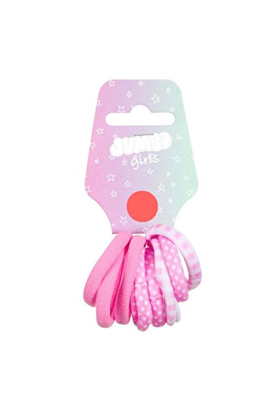 OEM Elastice Par Frotte Roz cu Carouri Buline pentru Copii - 8buc