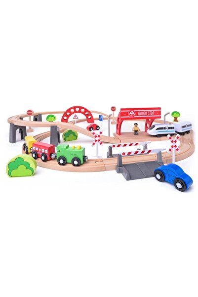 Woodyland Set de trenuleț Woody cu viaduct și accesorii