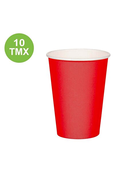 OEM Pahare de Carton Rosii 270ml -10buc