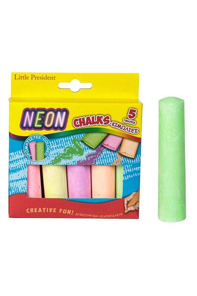 OEM Creta Colorata Groasa Neon 11cm Little President - 5buc