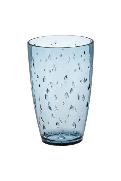 OEM Μπλε διαφανές πλαστικό ποτήρι με σχέδιο για νερό 435ml