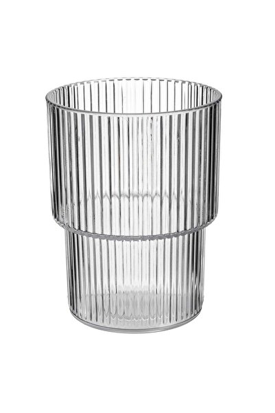 OEM Pahar din Plastic Transparent cu Dungi Reliefate 320ml