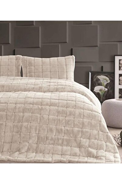 Merinos LUXE BEJ ÇİFT KİŞİLİK YATAK ÖRTÜSÜ SETİ