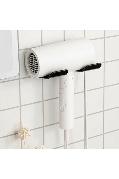 ETÜCCAR Metal Sheet 3m Adhesive Hair Dryer Hanger, Matte Black Hair Dryer Holder