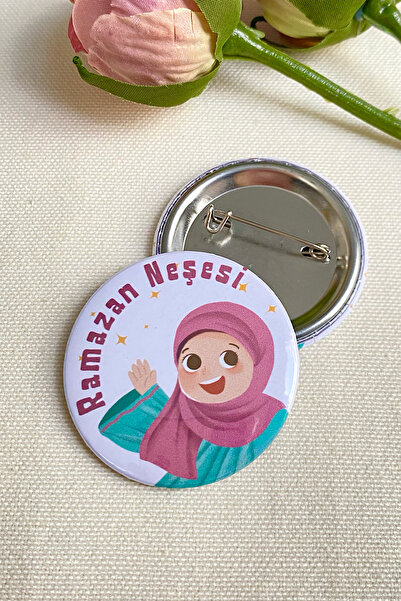 uhtico Kız Çocuk Rozet, 1 Adet Ramazan Neşesi, Oruç Teravih Umre Dini İslami ...