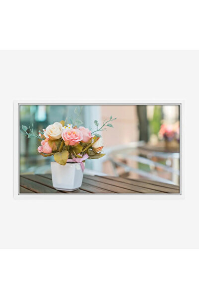 Tajridhome لوحة زهور - باقة ورد - ألوان هادئة - دافئ - لوحات طبيعة - لوحات كا...