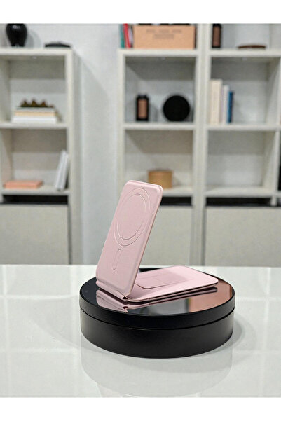 ÖzokStore Magnetic Stand Leather Magsafe Wallet with Card Holder on the Back