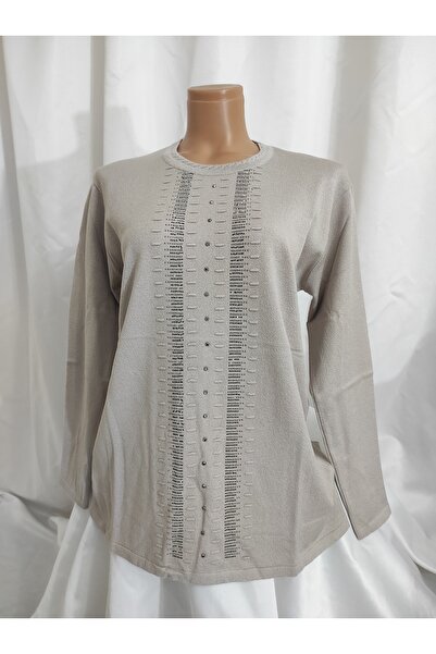 DİLEĞİM BUTİK GENÇ ANNE VE ANNE ÖNÜ İŞLEMELİ 0 YAKA YUMUŞAK VE ESNEK TRİKO BLÜZ