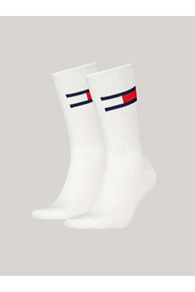 Tommy Hilfiger TH UNI TJ SOCK 2P FL Uniseks Beyaz Çorap - S701228222