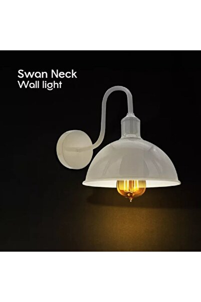 RİOLİGHT Vintage, Rustic, Retro White Metal Wall Sconce for Hotel, Cafe, Focu...