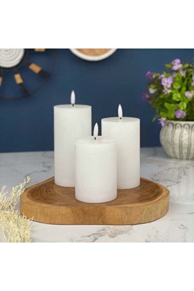 sallat almawasim White Battery Candle with Wick