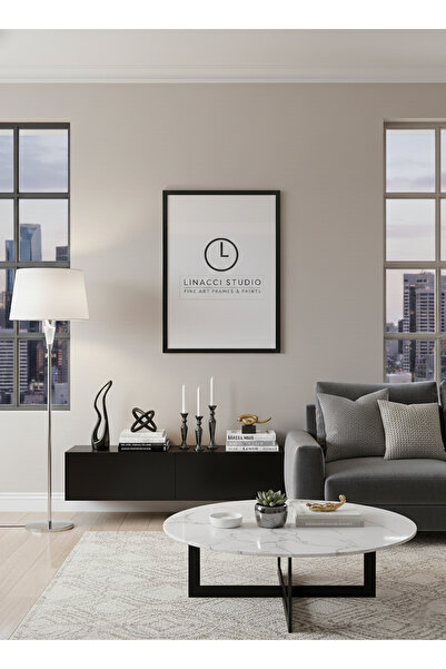 Linacci Премиум черна рамка от истинско стъкло с ламинирана рамка, подходяща ...