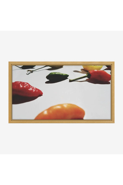 Tajridhome لوحة فواكه - فلفل ملون - خلفية بيضاء - مشمس - لوحات فنية مودرن - ل...