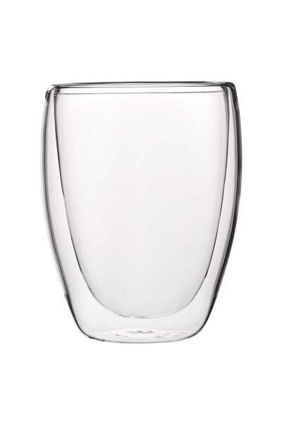 OEM Double Walled Transparent Glass Cup 340ml