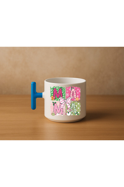 Er-Se Tasarım Special Food Design Mug Cup for Mother's Day, Gift for Mom Blue...