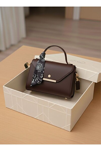 Handley حقيبة كتف وحقيبة يد بتفاصيل وشاح من الجلد الصناعي