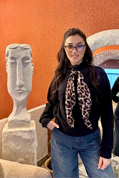 INFİVENTO Scarf detailed thessaloniki sweater